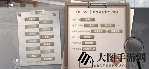 《世界之外》密室综艺导演楼分析表谜底速递