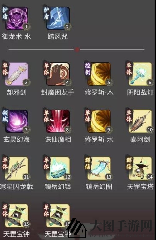 《一念逍遥》技能排序图