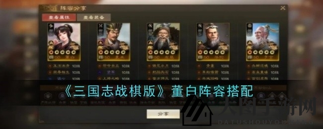 《三国志战棋版》董白阵容深度解析：神秘搭配揭秘，战斗力提升攻略大揭秘